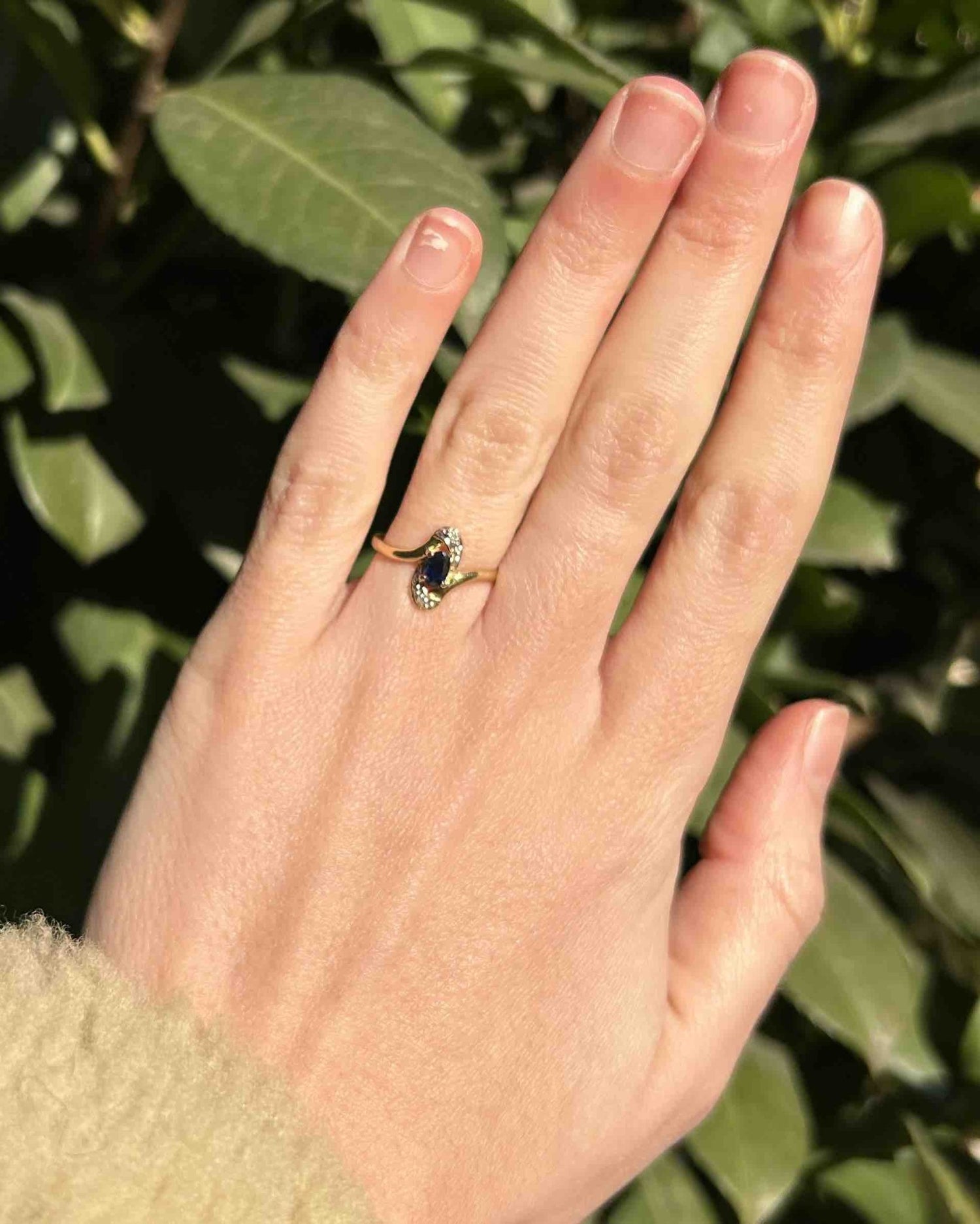 Bague Marquise Saphir &amp; Diamants &quot;Antonia&quot; - Elliade Paris