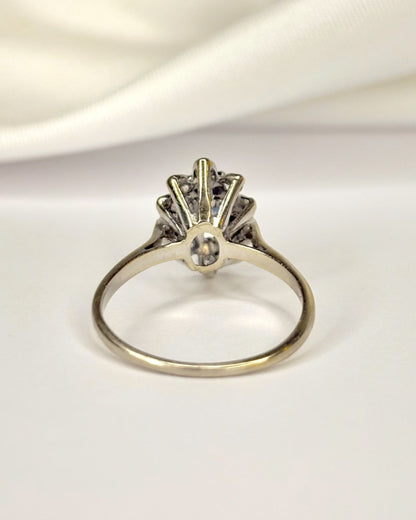 Bague Marquise Saphir &amp; Diamants "Coralie" - Elliade Paris