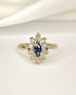 Bague Marquise Saphir & Diamants "Coralie" - Elliade Paris