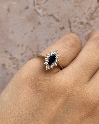 Bague Marquise Saphir &amp; Diamants "Manon" - Elliade Paris