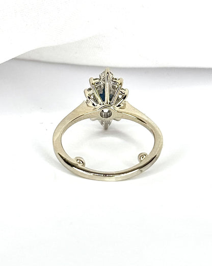 Bague Marquise Saphir &amp; Diamants "Manon" - Elliade Paris