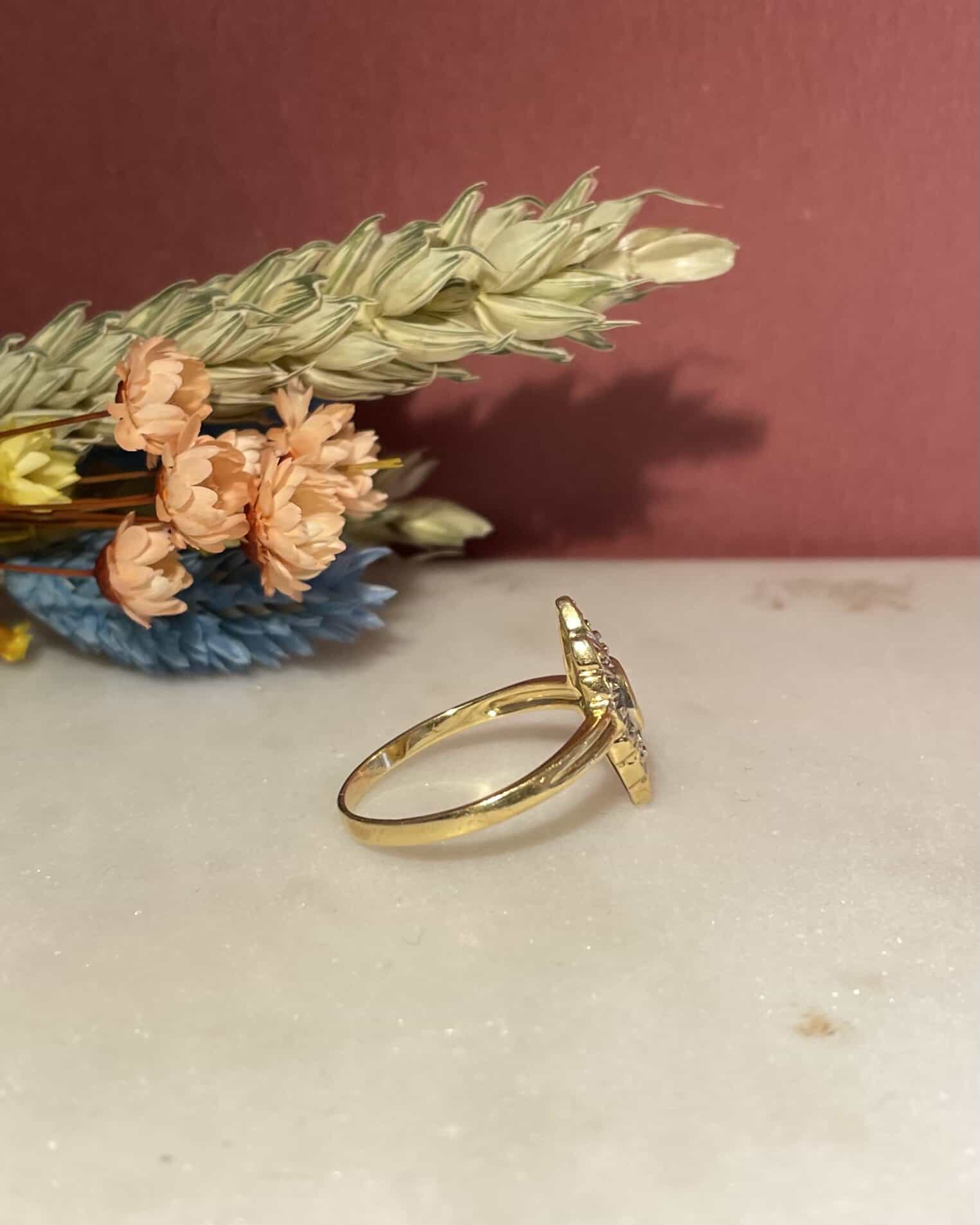 Bague Marquise Saphir &amp; Diamants "Monsee" - Elliade Paris
