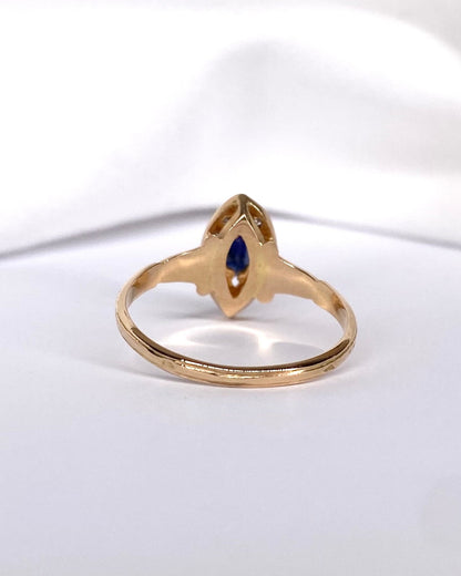 Bague Marquise Saphir &amp; Diamants "Tosca" - Elliade Paris