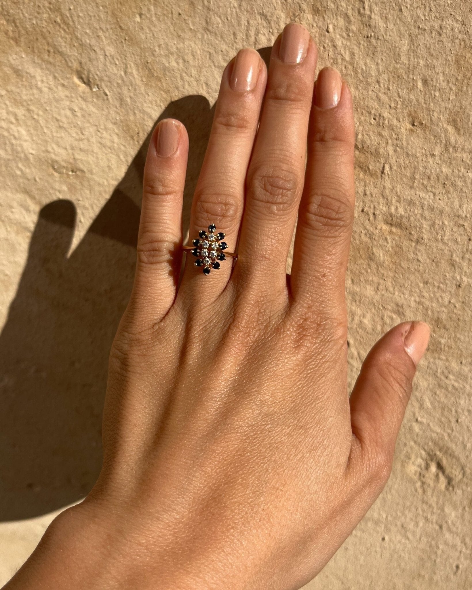 Bague Marquise Saphir et Diamants "Mayra" - Elliade Paris