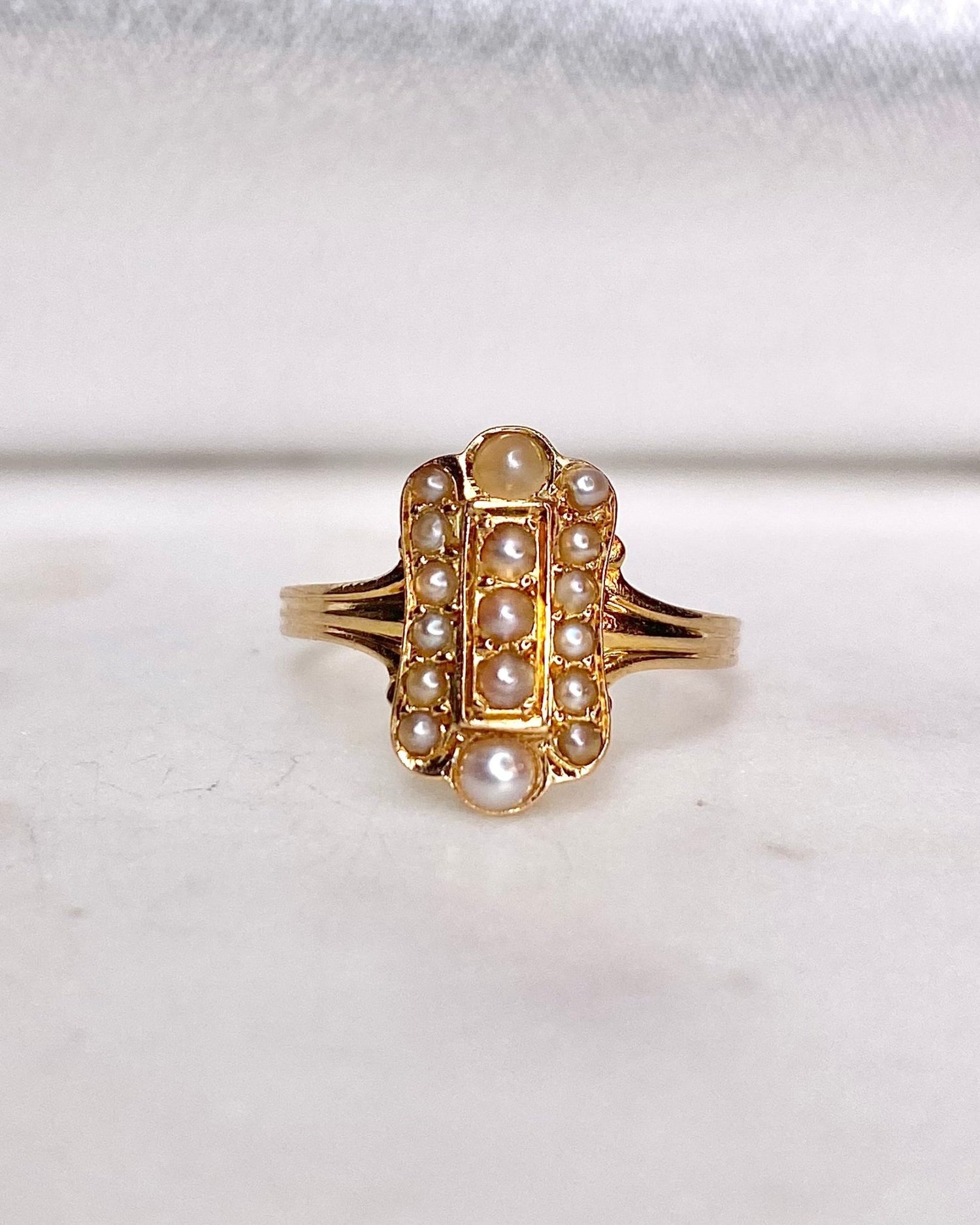 Bague Marquises XIXe Perles &quot;Athéna&quot; - Elliade Paris
