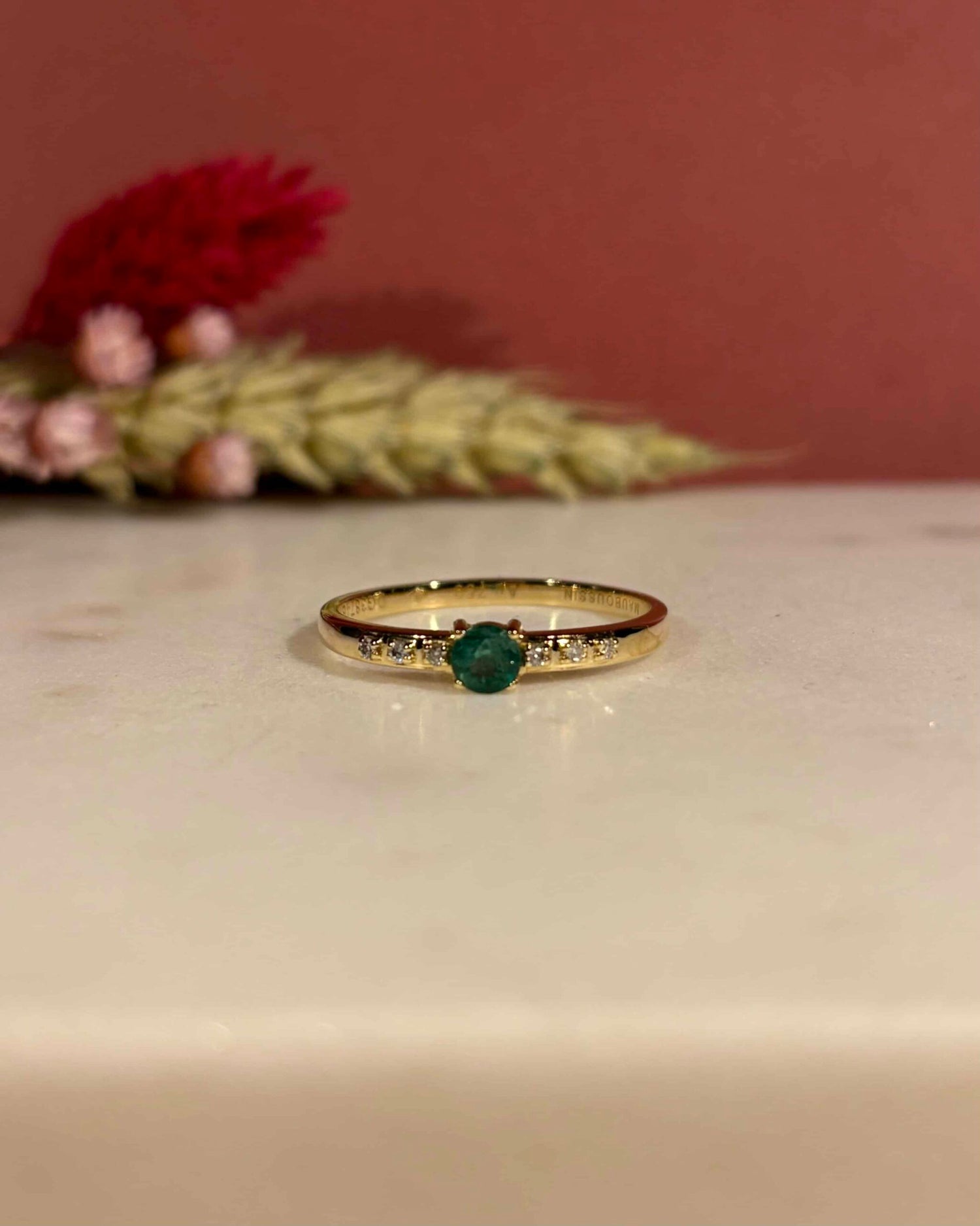 Bague Emeraude 0.30 Carat &amp; Diamants &quot;Malie&quot;