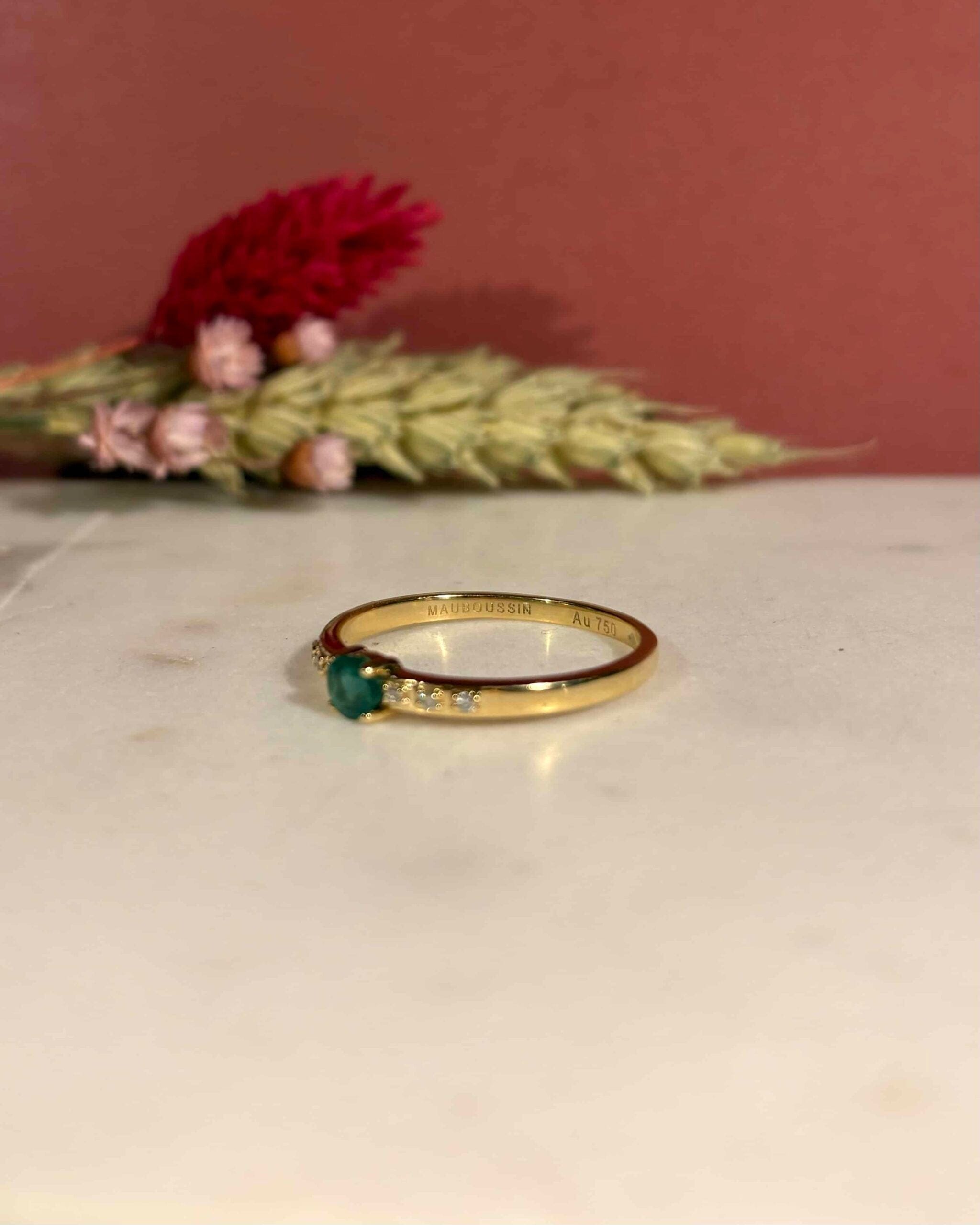 Bague Emeraude 0.30 Carat &amp; Diamants "Malie" - Elliade Paris