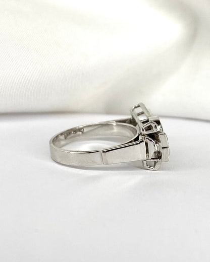 Bague Nœud Saphir 1.10 carat &amp; 20 Diamants &quot;Laure&quot; - Elliade Paris