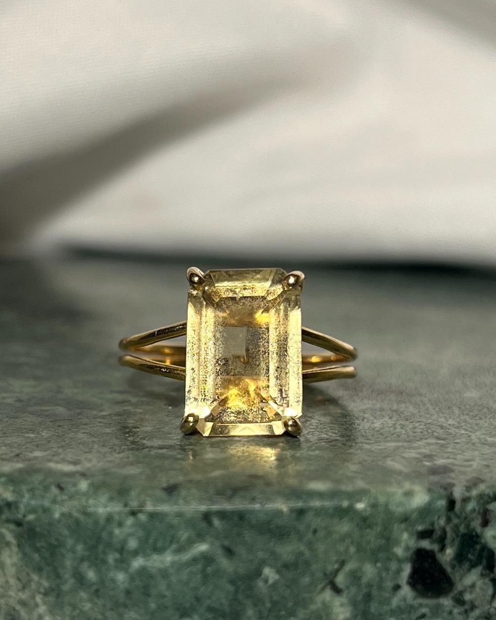 Bague vintage citrine &quot;Nour&quot;