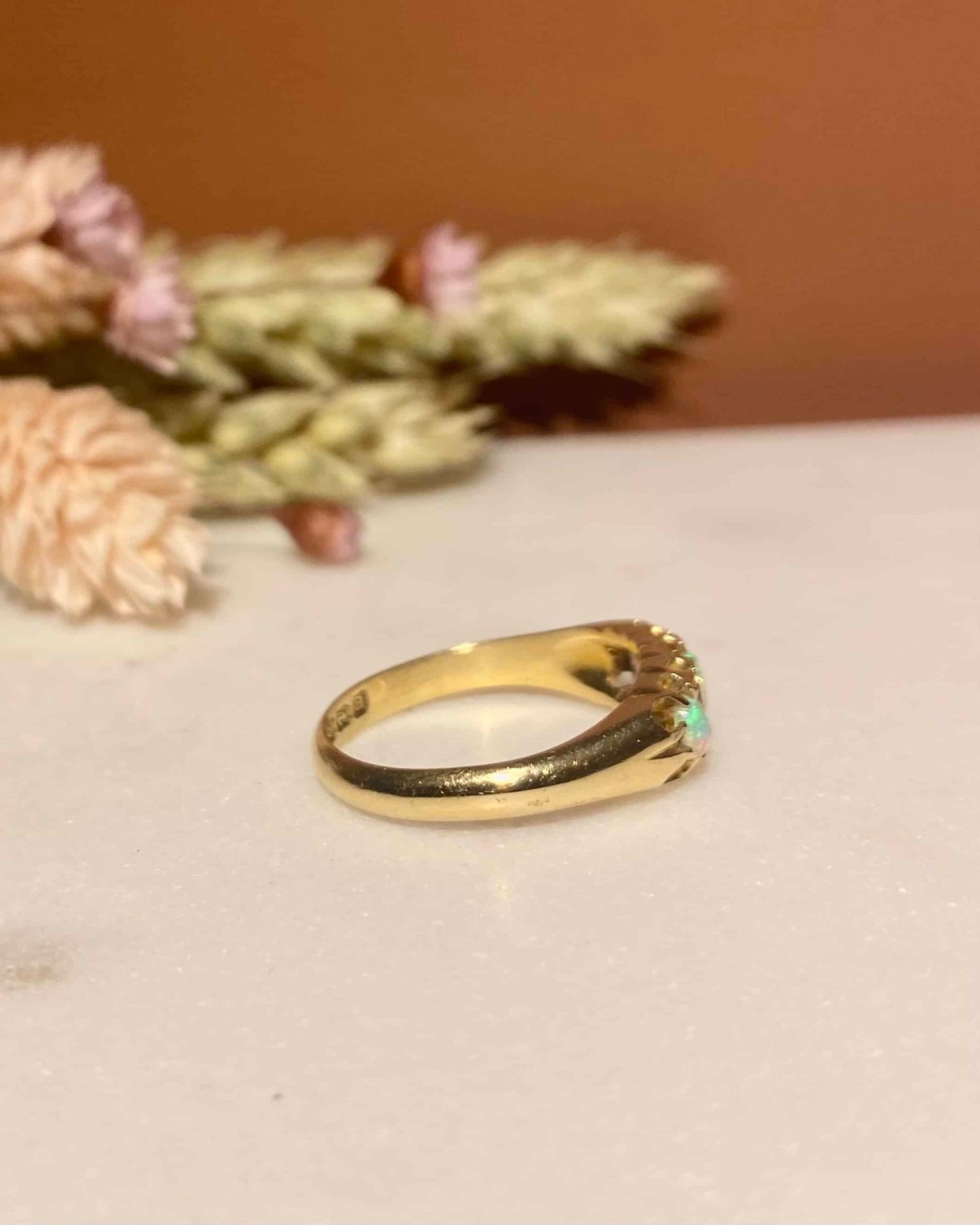 Bague Trilogie Opales &amp; Diamants &quot;Brianna&quot;