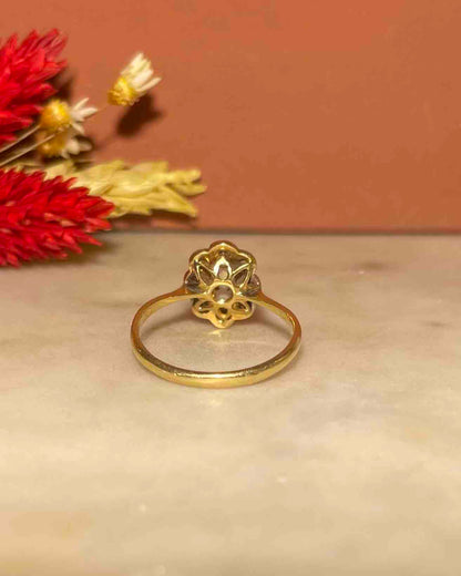 Bague Marguerite Opale &amp; 8 Diamants &quot;Emrys&quot;