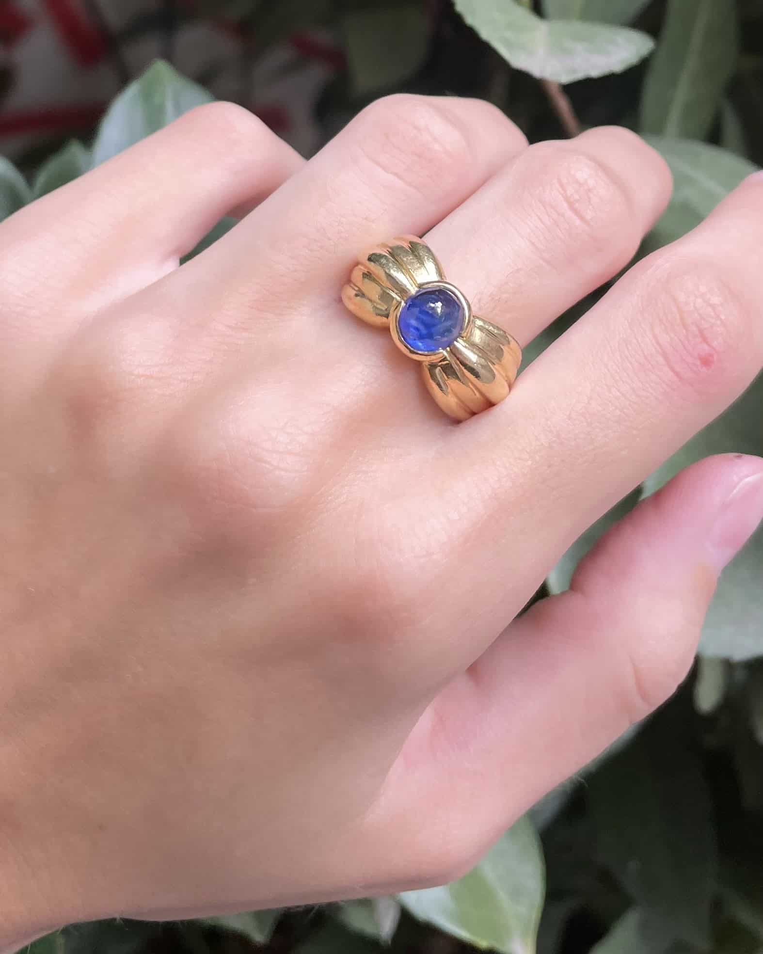Bague or 10.53g Saphir Ceylan 3.25 carats "Elidith" - Elliade Paris