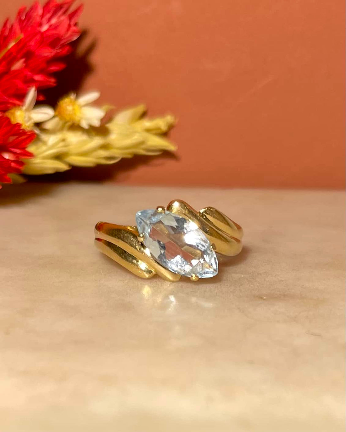 Bague Tourbillon Aigue-marine 1.30 carat &quot;Tiphaine&quot;