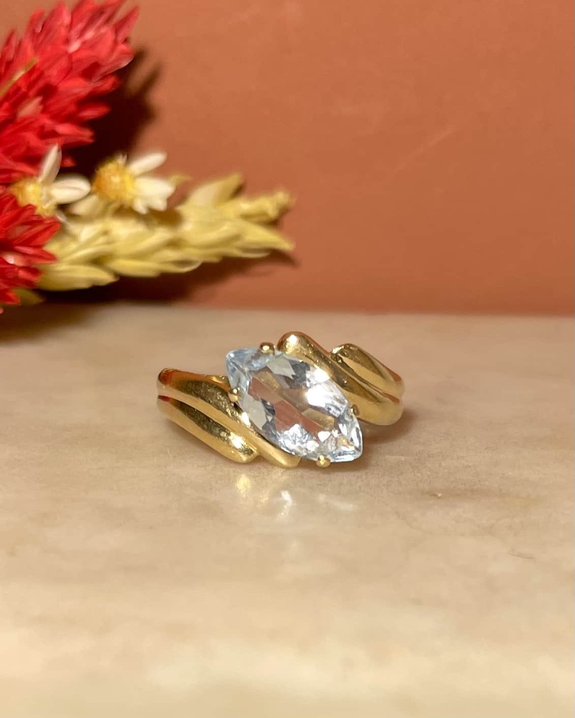 Bague Tourbillon Aigue-marine 1.30 carat &quot;Tiphaine&quot;