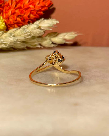 Anillo &quot;Tú y yo&quot; de zafiro y diamantes &quot;Linea&quot;