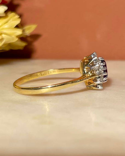Bague Marguerite Améthyste &amp; Diamants &quot;Vivianne&quot;