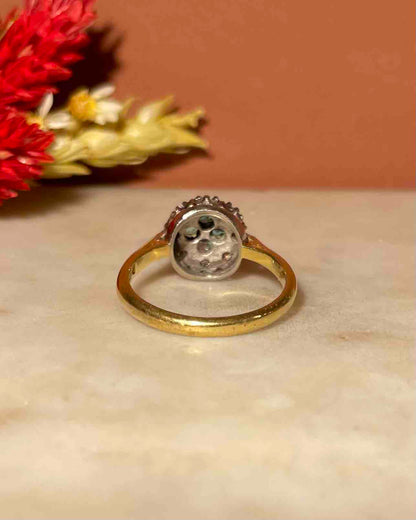 Bague Marguerite émeraude &amp; Diamants &quot;Odile&quot;