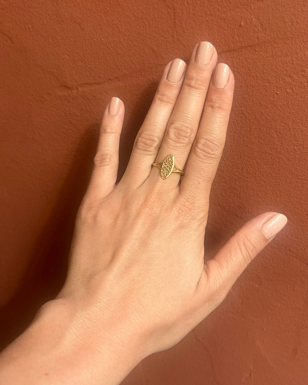 Bague Or jaune ajouré 18 carats &quot;Miléna&quot; - Elliade Paris