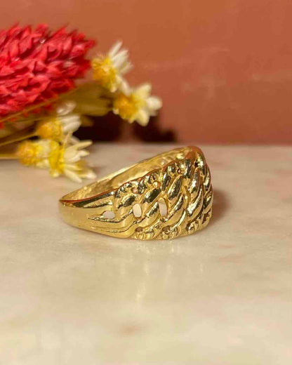 Bague Jonc Tressé Or &quot;Serena&quot;