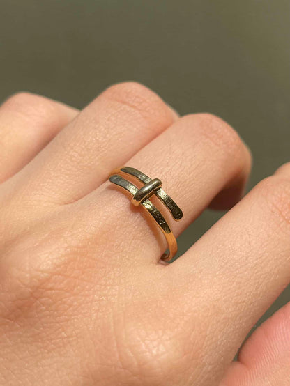 Bague or vintage lien boucle "Thérèse" - Elliade Paris