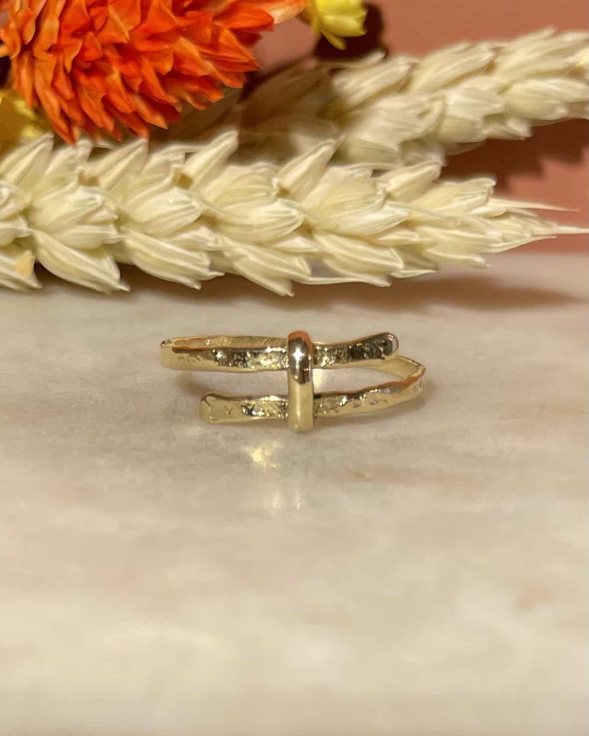 Bague or vintage lien boucle "Thérèse" - Elliade Paris