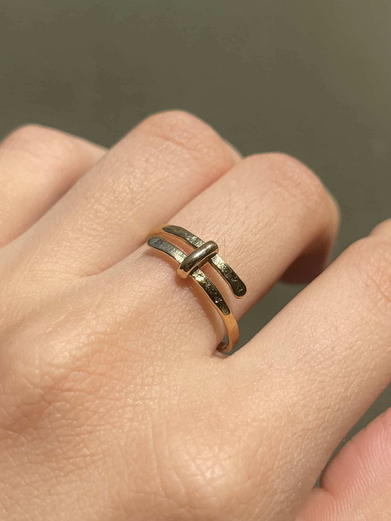 Bague or vintage lien boucle "Thérèse" - Elliade Paris