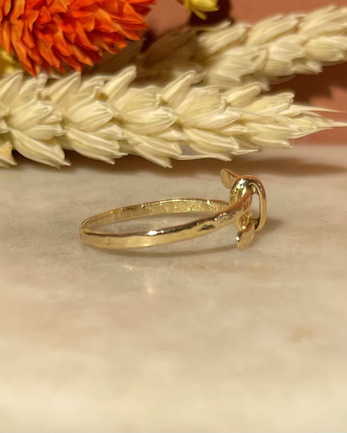 Bague or vintage lien boucle "Thérèse" - Elliade Paris