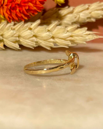Bague or vintage lien boucle "Thérèse" - Elliade Paris