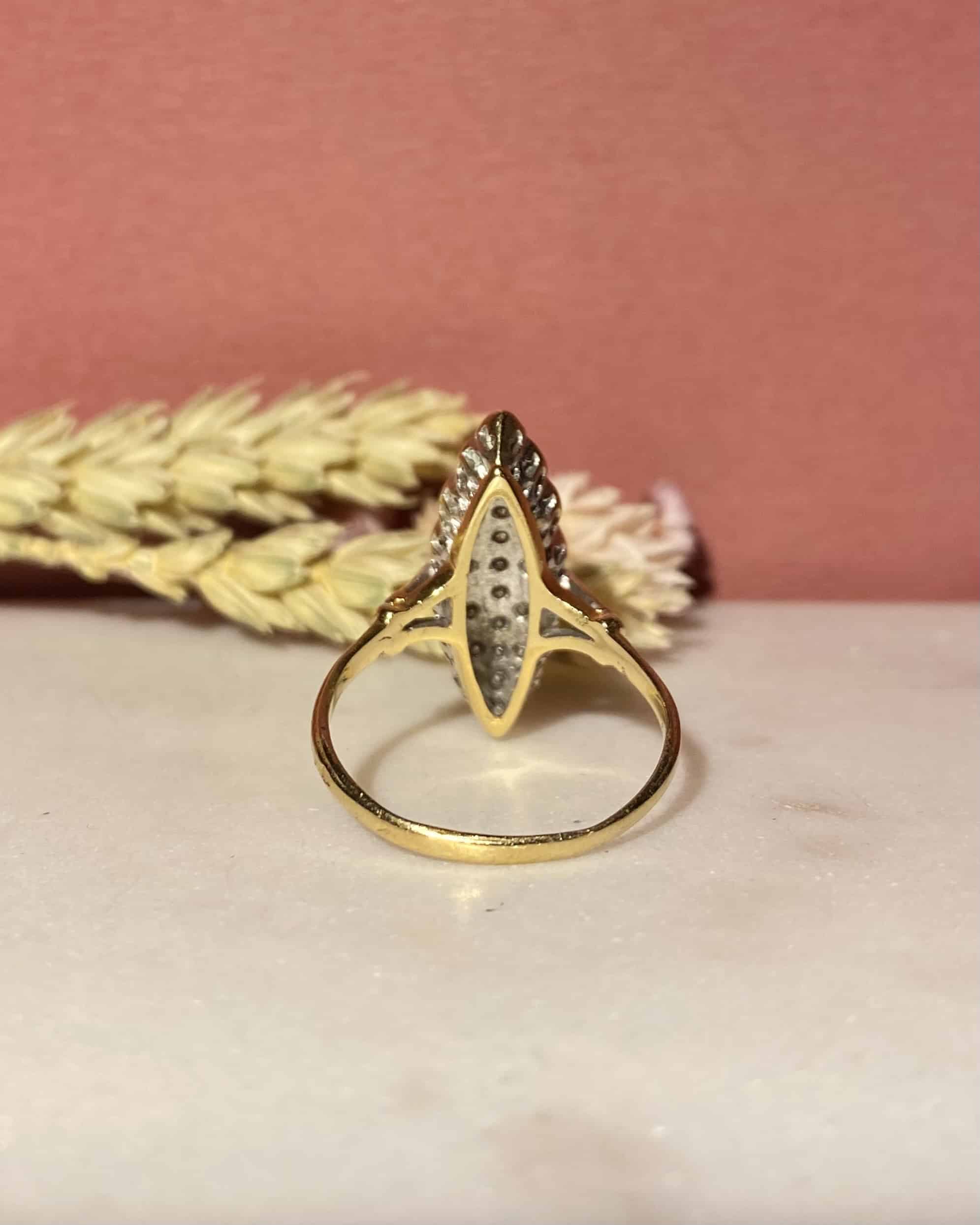 Marquise Ring 33 Diamonds 0.66 carat "Coraline"