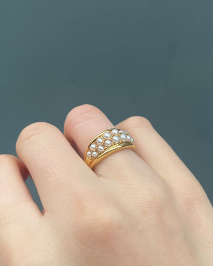 Bague Vintage Jonc Perles &quot;Alison&quot;