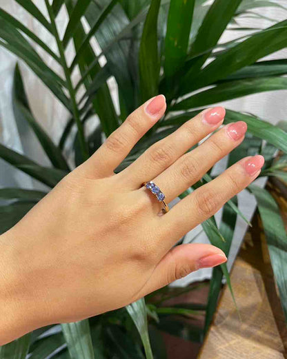 Bague Trilogie Tanzanites &quot;Belinda&quot;