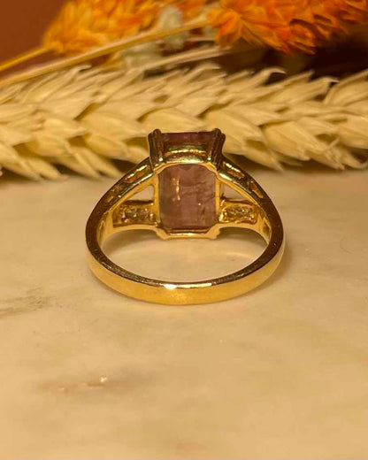 Bague Tourmaline Watermelon 5 carat &amp; Diamants &quot;Calista&quot;