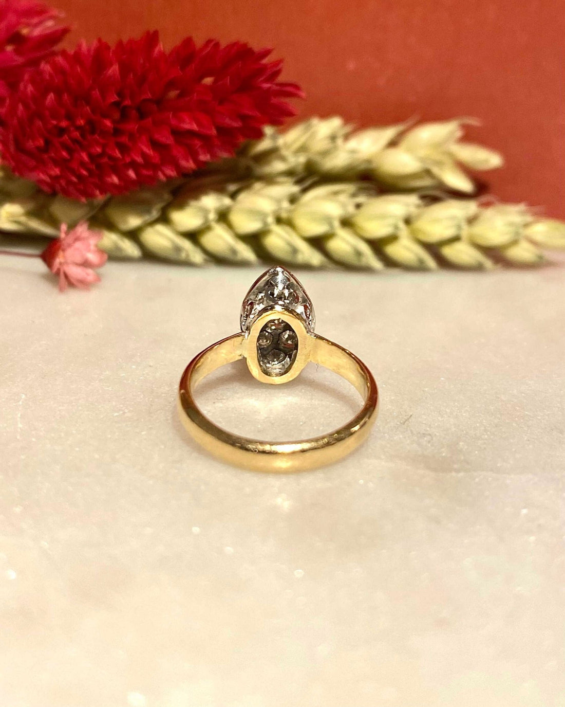 Bague Pinky Marquise 9 diamants &quot;Lison&quot; - Elliade Paris