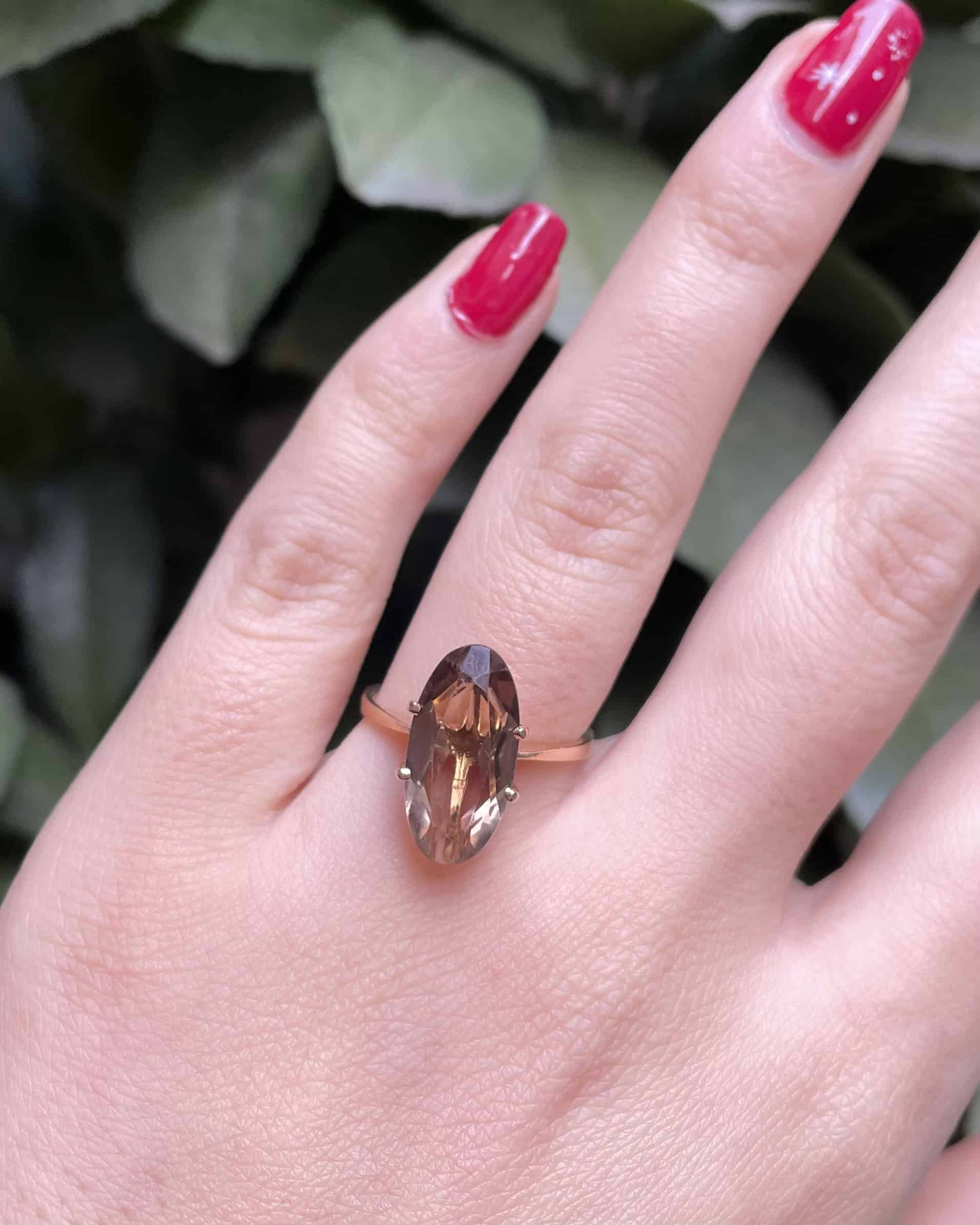 Bague Cocktail Quartz fumé 3.15 Carats &quot;Bielle&quot;