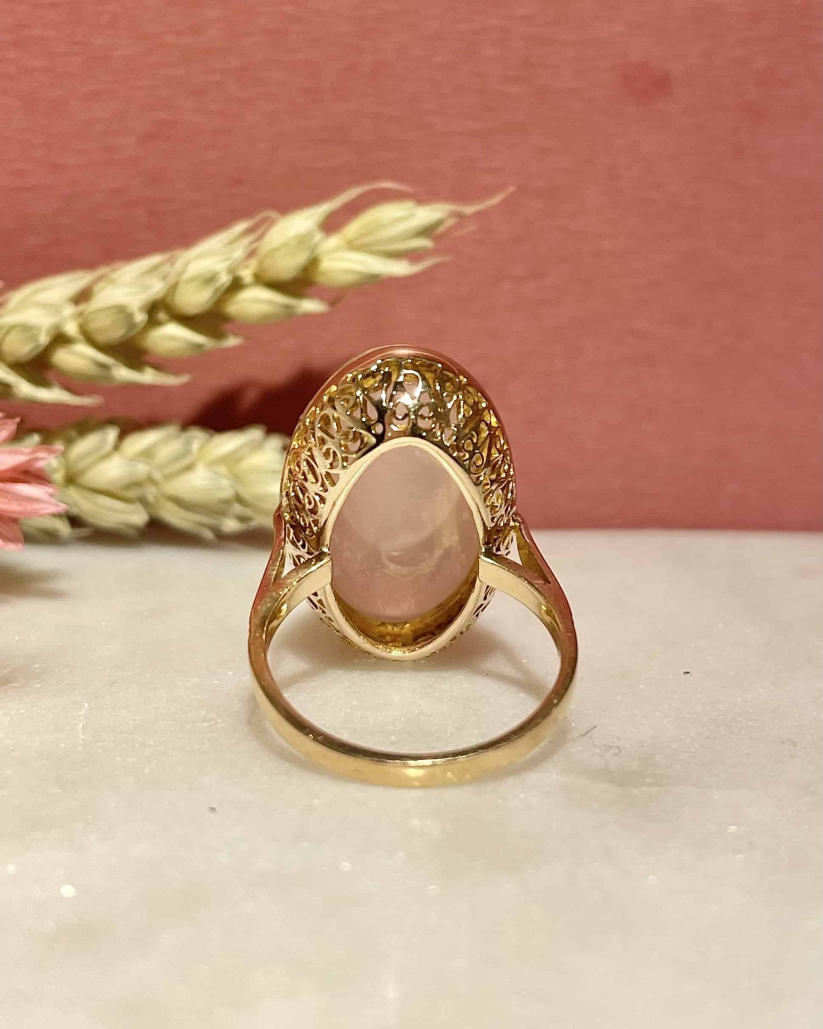 Bague Quartz Rose 40 carats &quot;Sailor&quot; - Elliade Paris