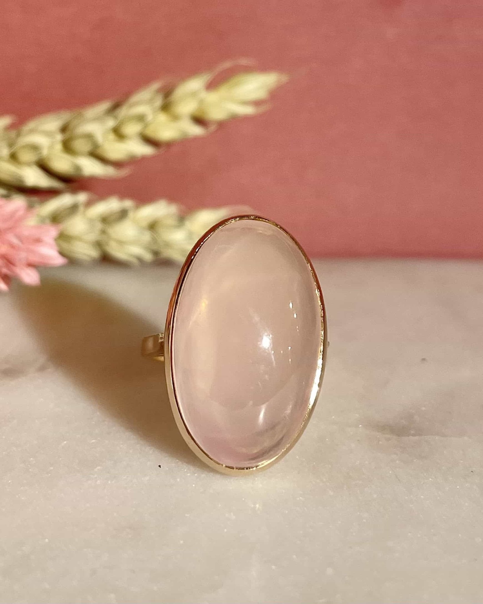 Bague Quartz Rose 40 carats &quot;Sailor&quot; - Elliade Paris