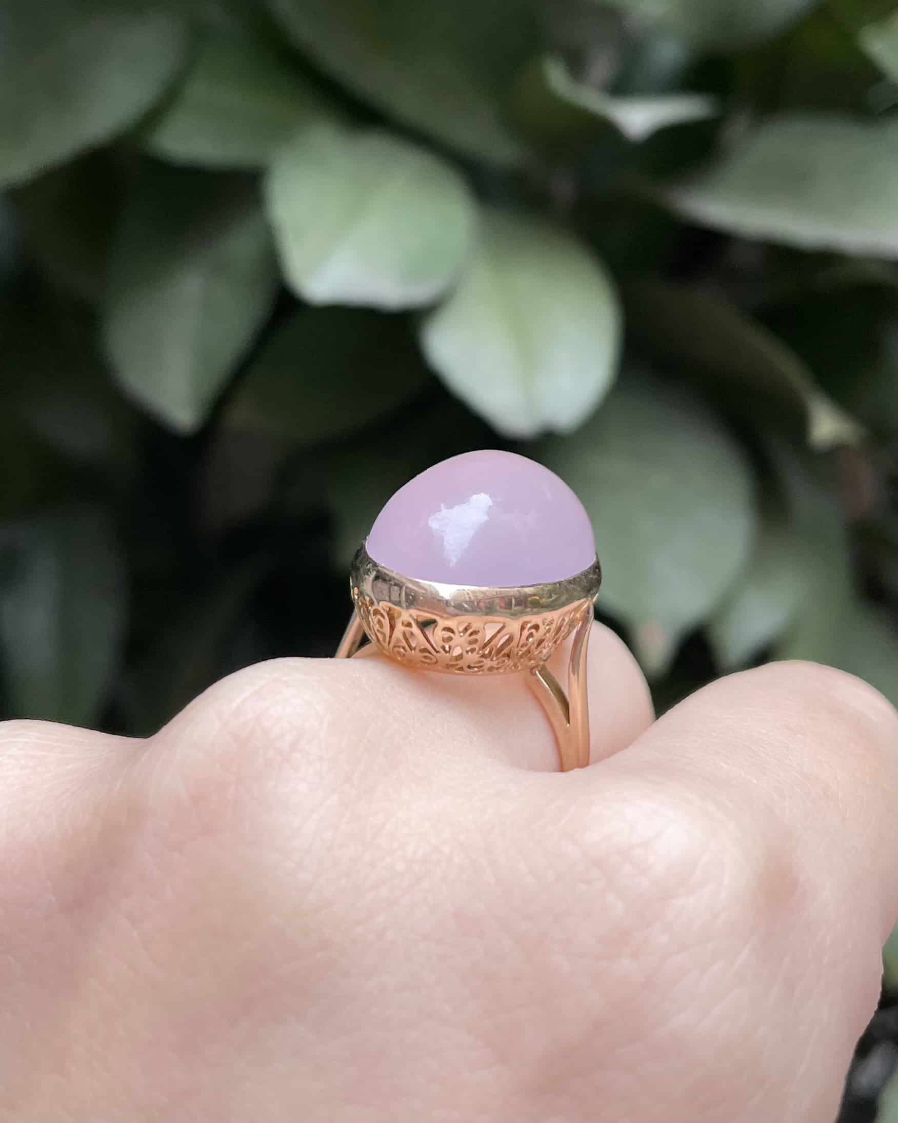 Bague Quartz Rose 40 carats &quot;Sailor&quot;
