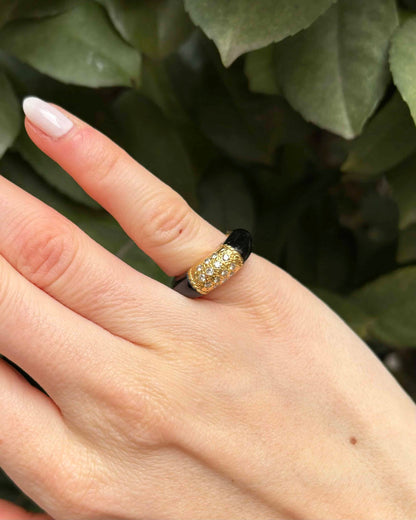 Bague Jonc Vintage 14 Diamants &quot;Holmes&quot;