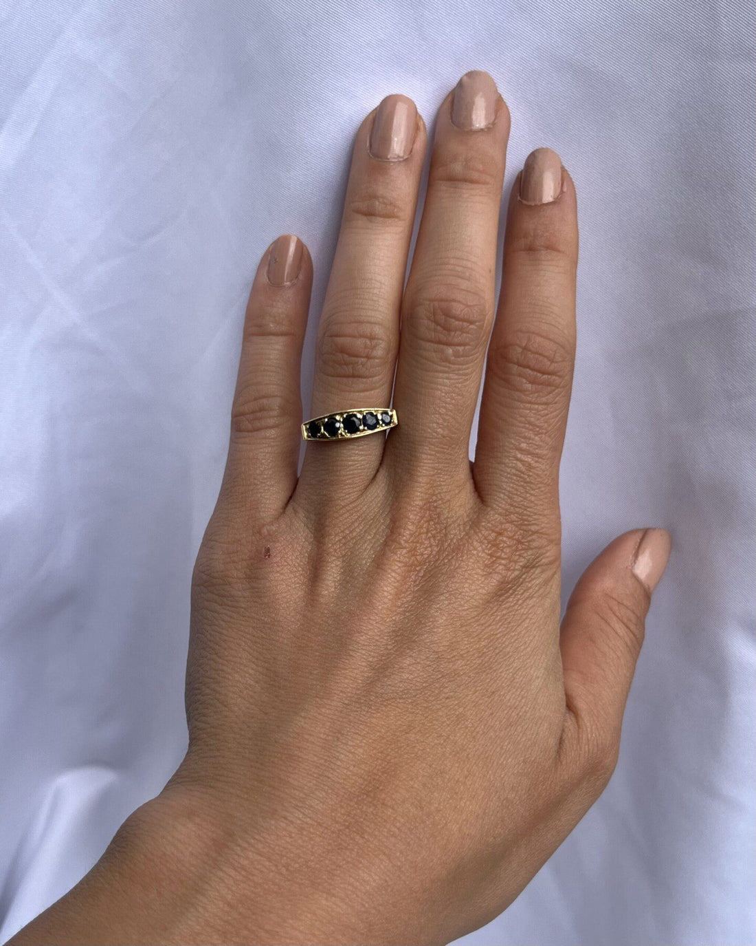 Bague rivière saphirs &quot;Sarah&quot;