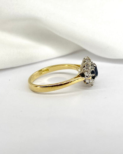 Bague Rivière 3 Saphirs &amp; 8 Diamants &quot;Zélie&quot; - Elliade Paris