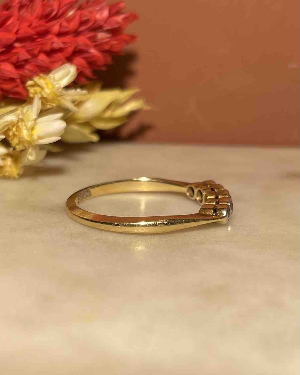 Bague Rivière 5 Diamants "Ranya" - Elliade Paris