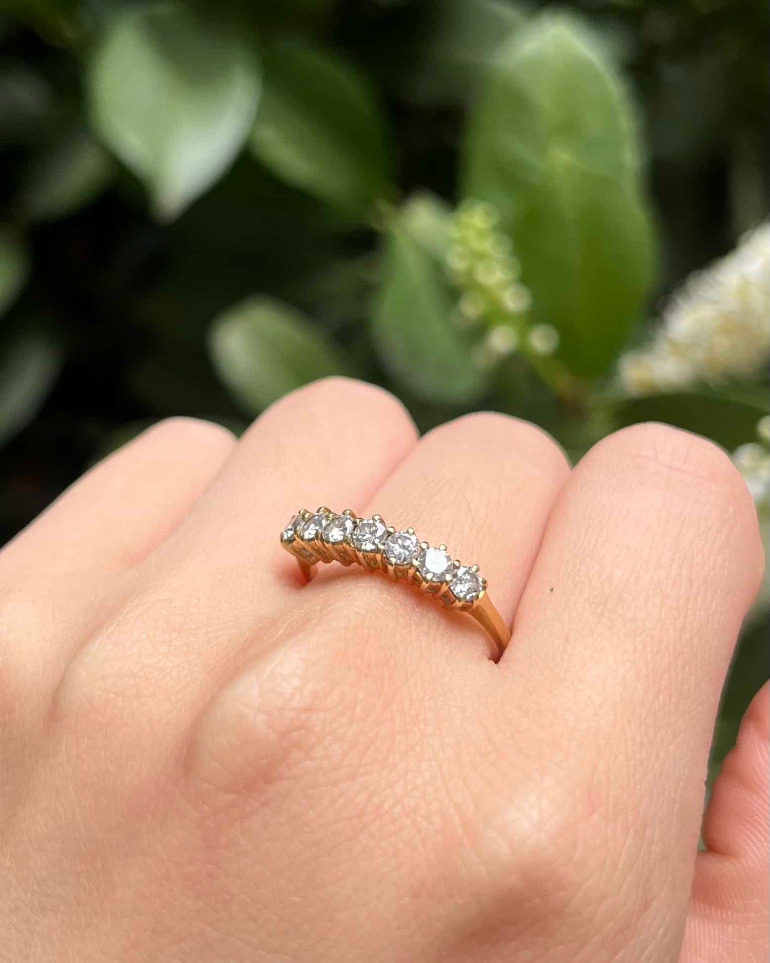 Bague Rivière 7 Diamants &quot;Adallinda&quot; - Elliade Paris