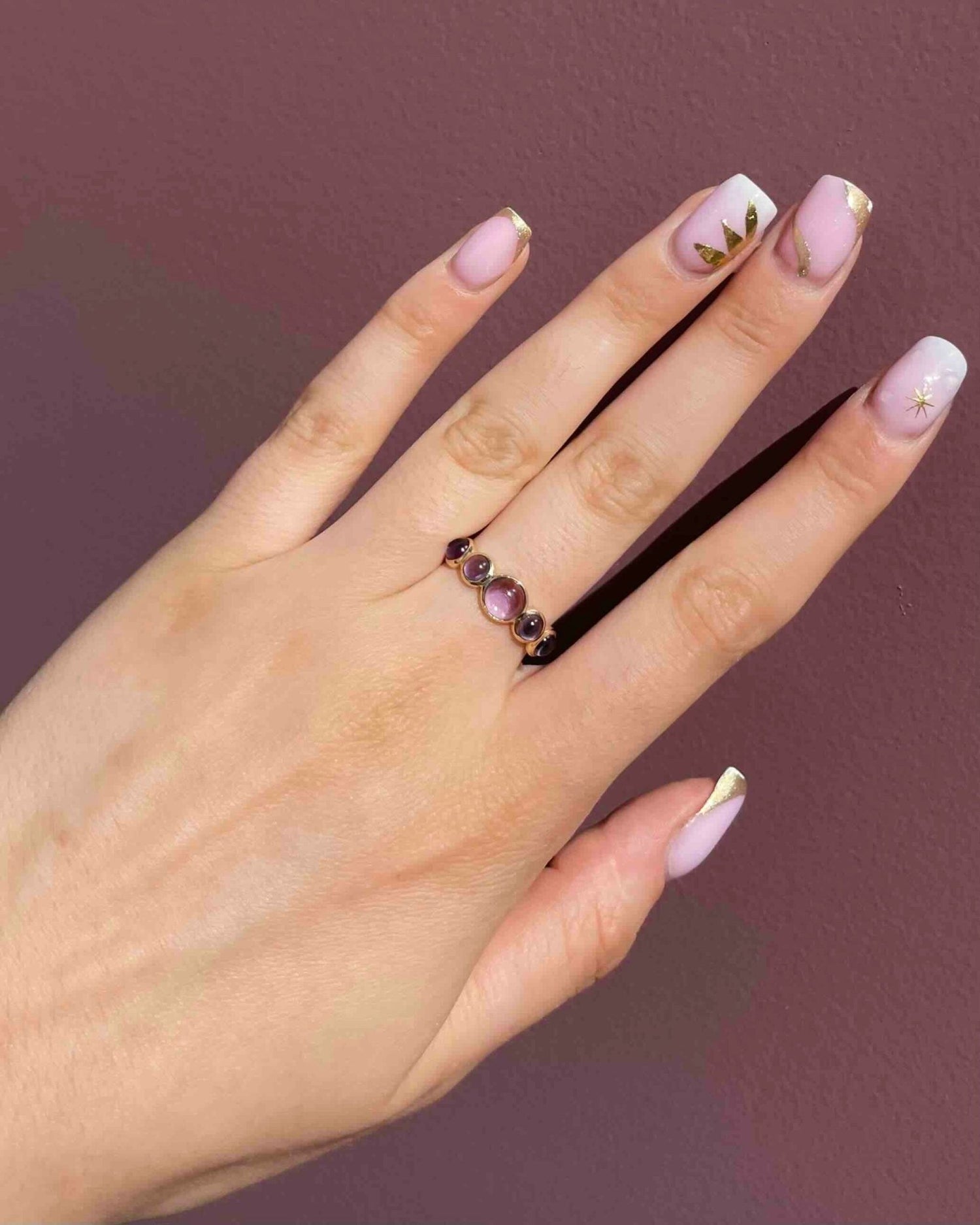 Bague Rivière Améthystes 1.60 carat &quot;Sacha&quot; - Elliade Paris