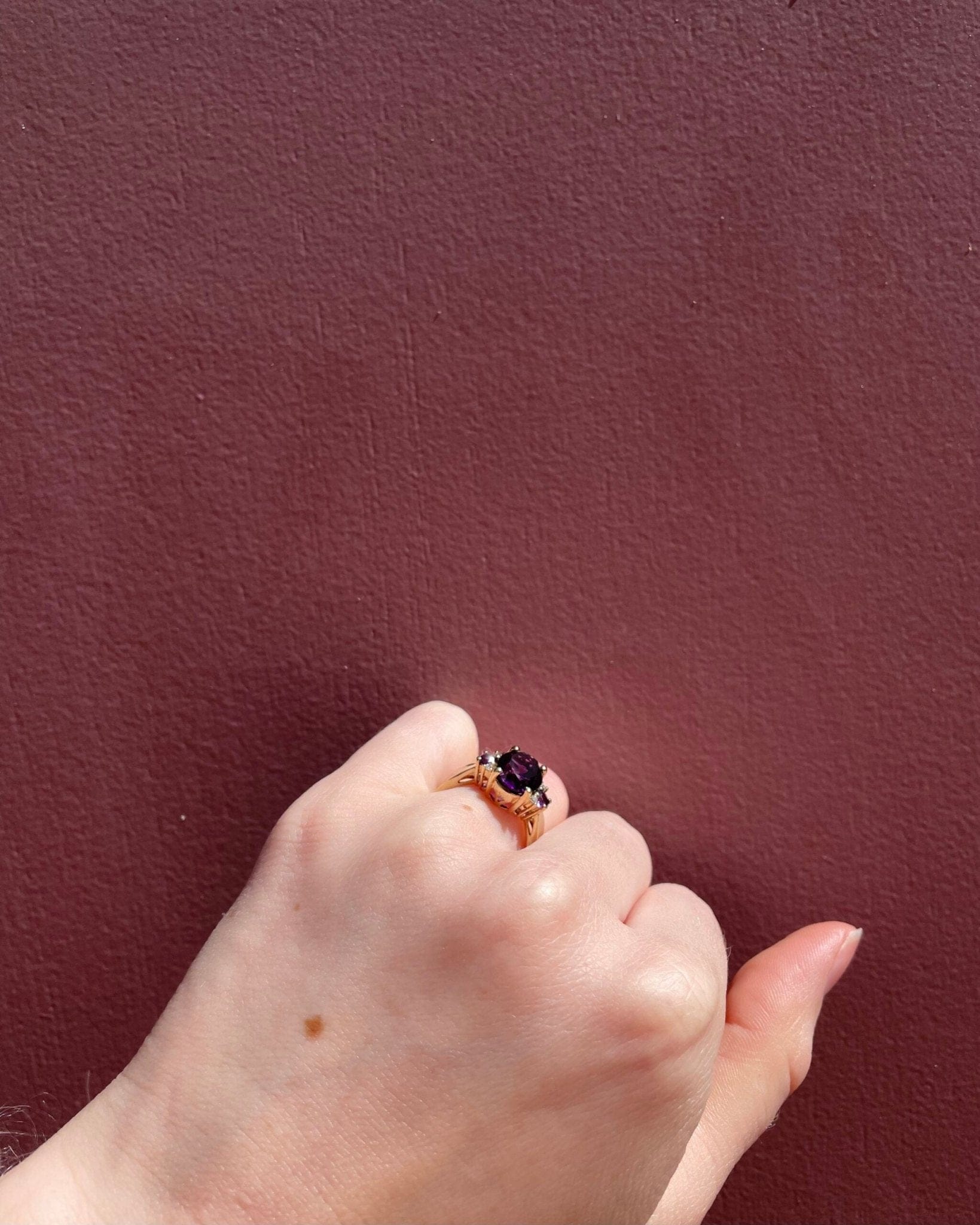 Bague Rivière Améthystes 2.80 carats &amp; Diamants "Mayana" - Elliade Paris