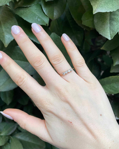 Bague Art-Déco Rivière 4 Diamants &quot;Roxanne&quot;