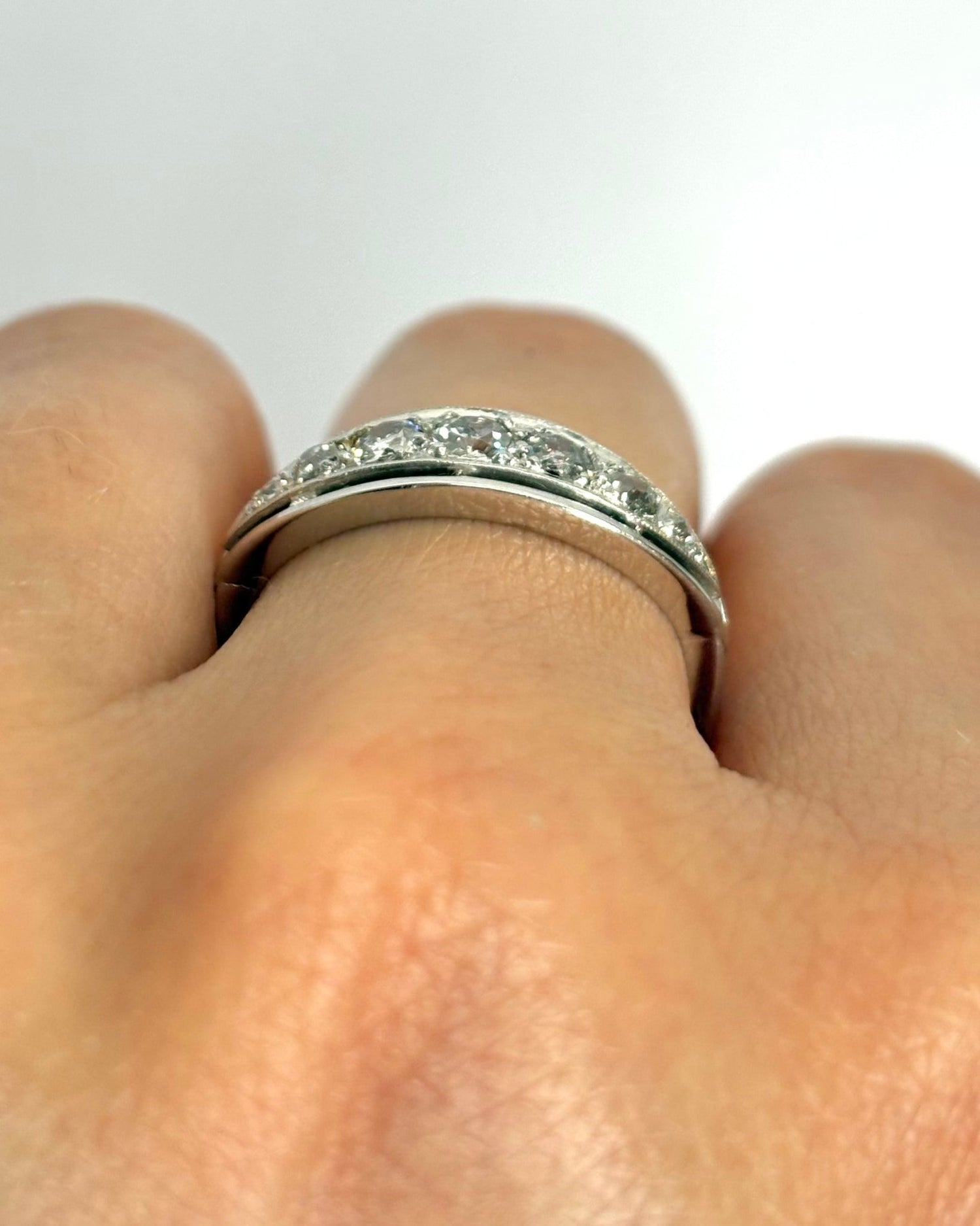 Bague Rivière Art Déco Diamants 0.42 carat "Anita" - Elliade Paris