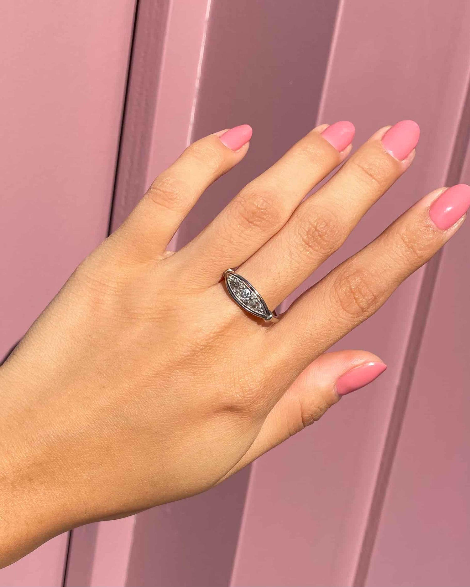 Bague Art-Déco Rivière Diamants 0.25 carat &quot;Tiana&quot;