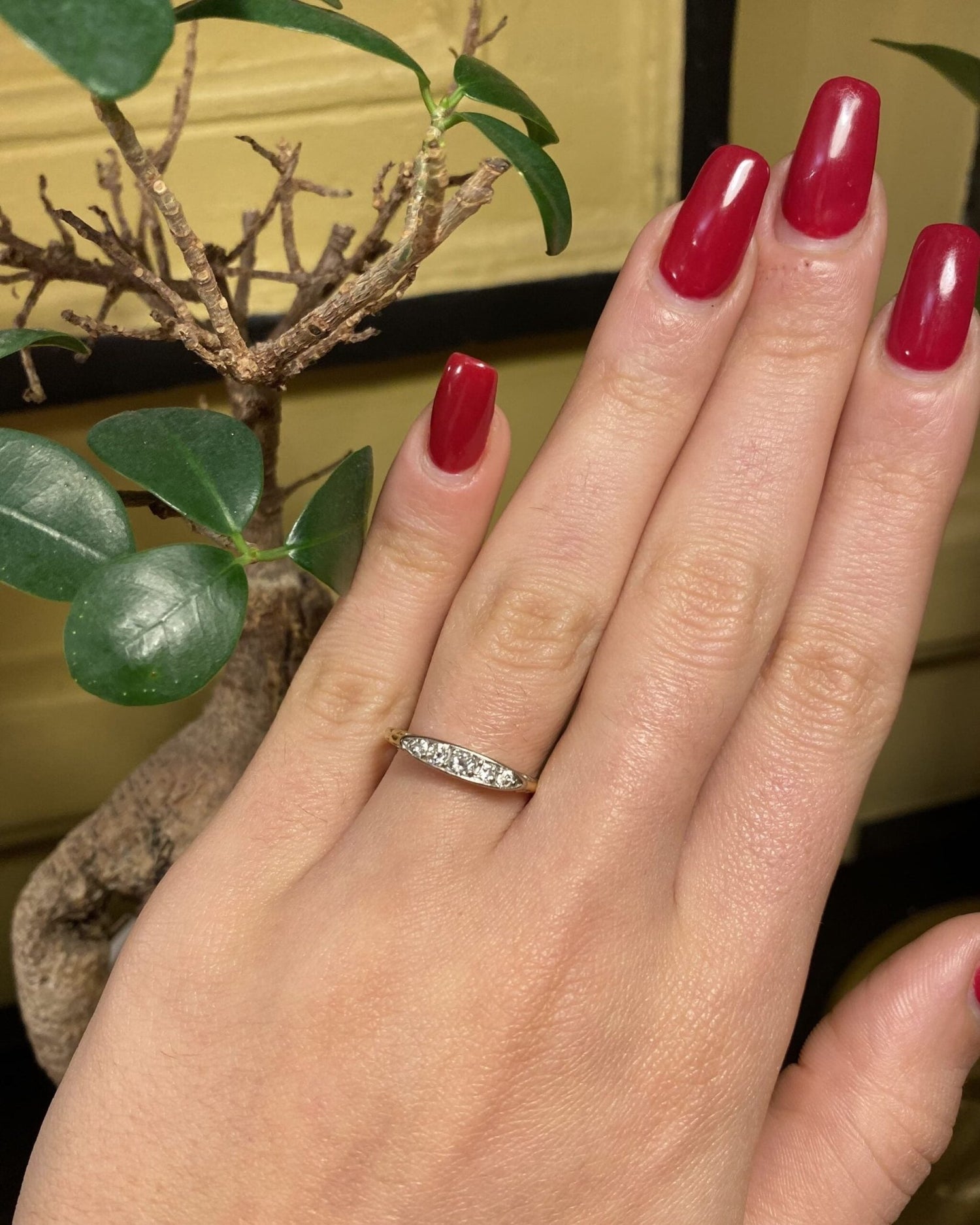 Bague rivière de diamants &quot;Liena&quot; - Elliade Paris