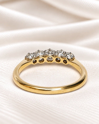 Bague Rivière Diamants 0.41 carat "Féline" - Elliade Paris