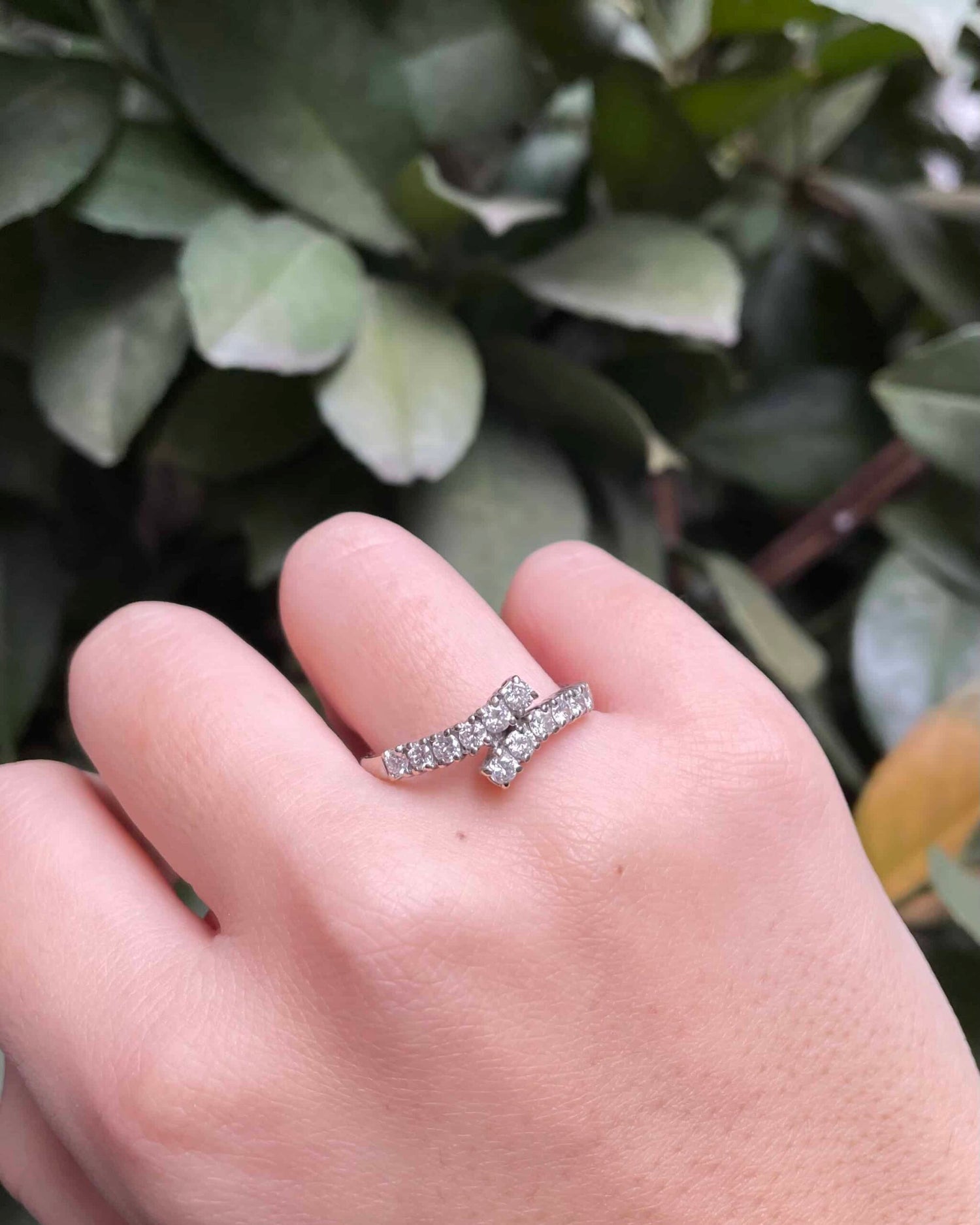 Bague Liens Diamants 0.72 carat &quot;Leslie&quot;